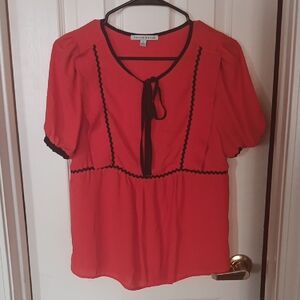 Haute Monde Red & Black Shirt